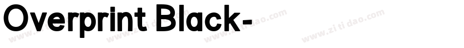 Overprint Black字体转换